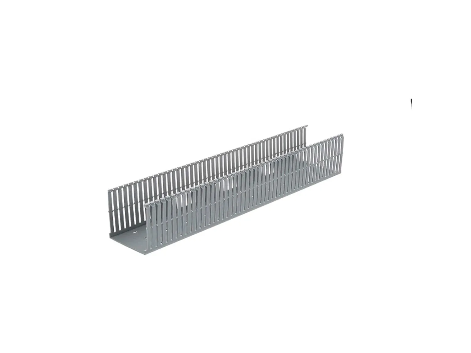 PANDUIT Type F Narrow Slotted PVC Wiring Duct, Light Gray