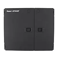 Panduit FWME2 2-Door 2-Adapter Panel Wall-Mount Enclosure, Black