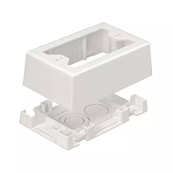 Panduit JBX3510WH-A 1-Gang Outlet Box, White, 2-Piece