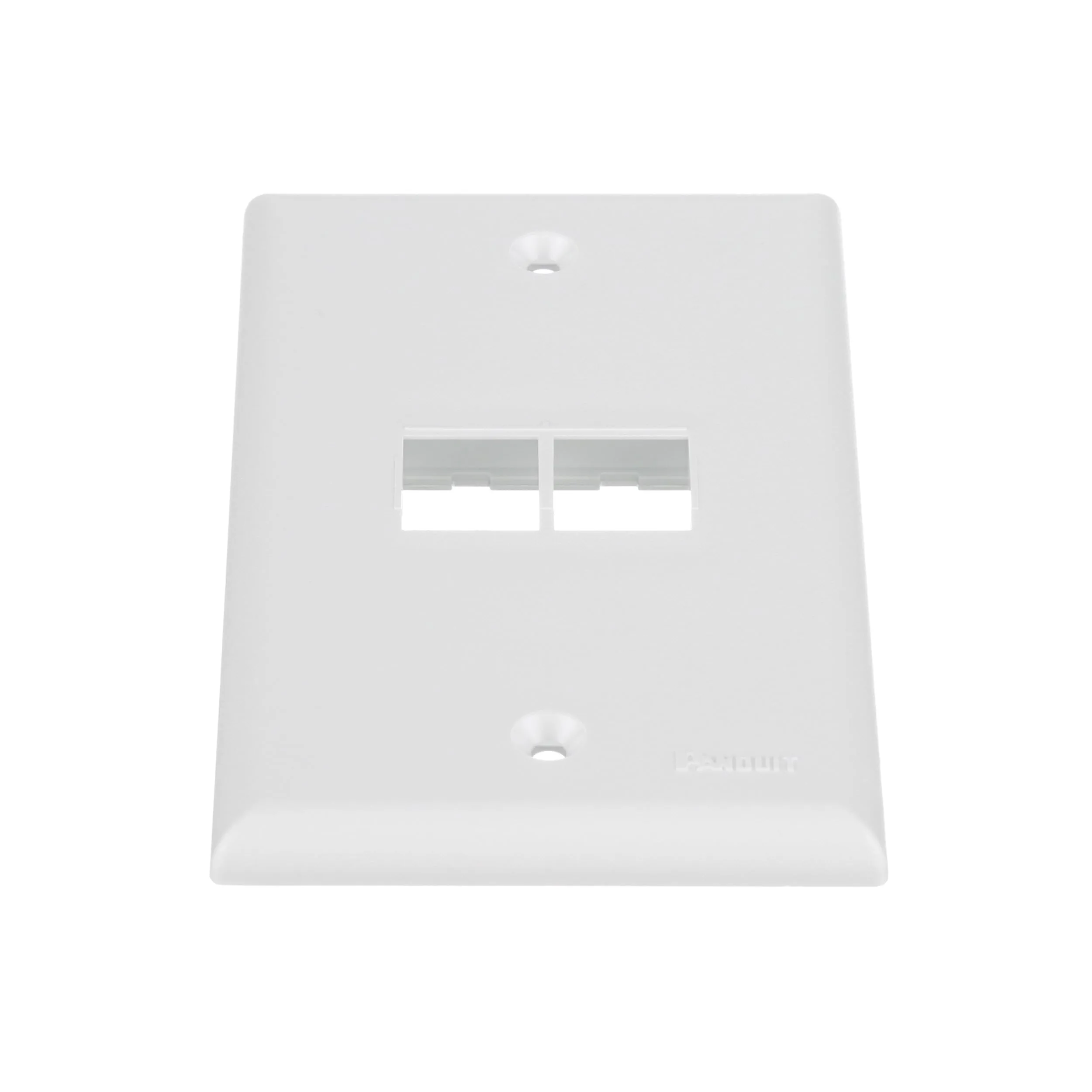 Panduit NK2FNWH 1-Gang 2-Port Faceplate, White
