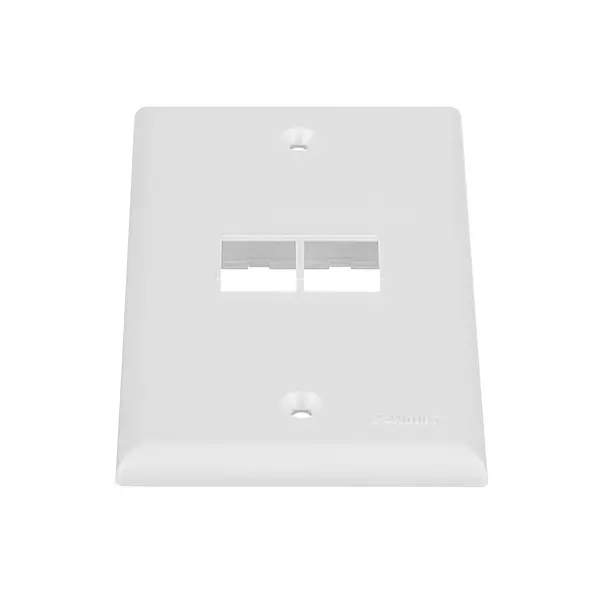 Panduit NK2FNWH 1-Gang 2-Port Faceplate, White
