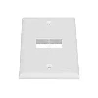 Panduit NK2FNWH 1-Gang 2-Port Faceplate, White