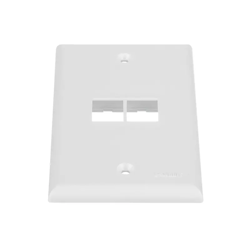 Panduit NK2FNWH 1-Gang 2-Port Faceplate, White