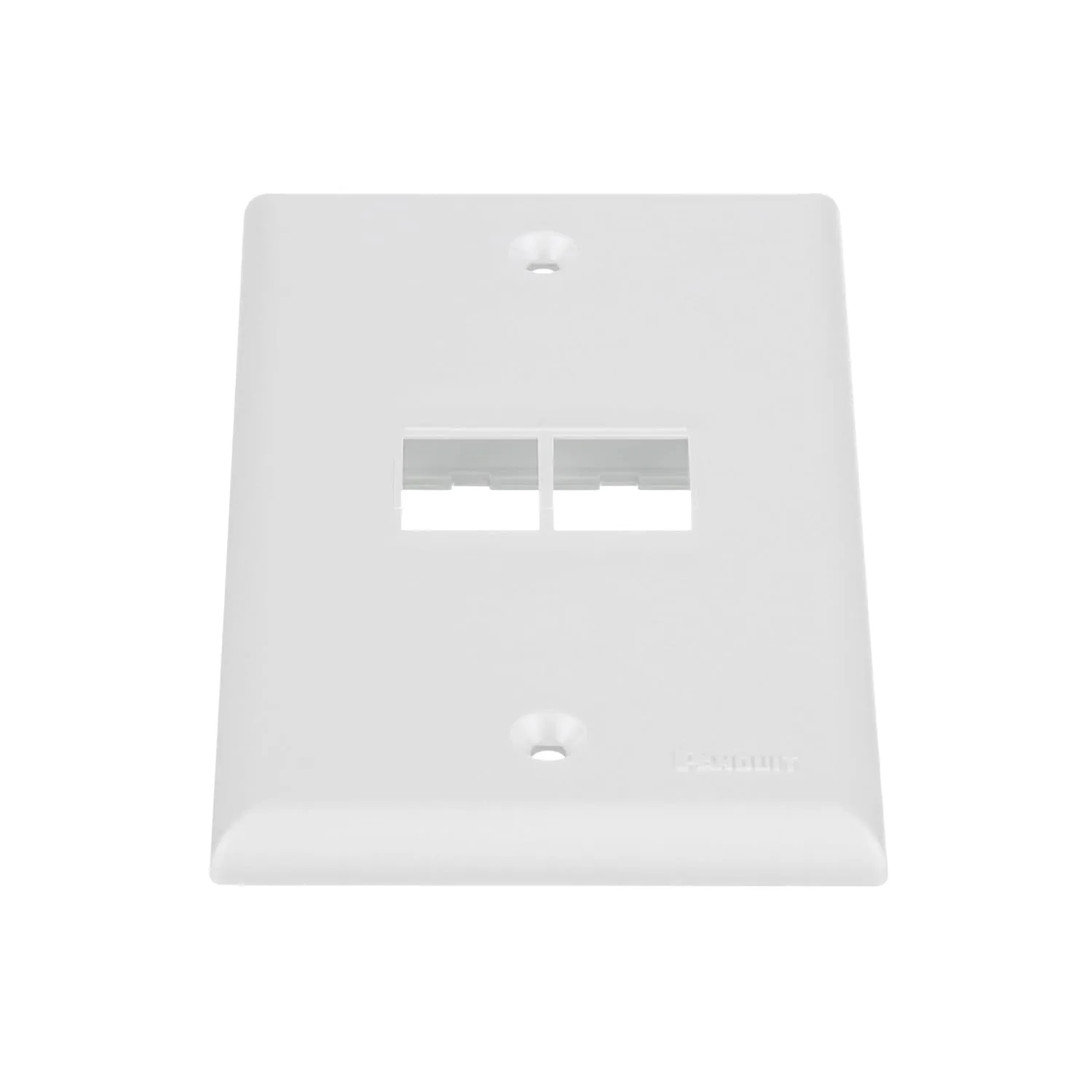 Panduit NK2FNWH 1-Gang 2-Port Faceplate, White
