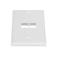 Panduit NK2FNWH 1-Gang 2-Port Faceplate, White