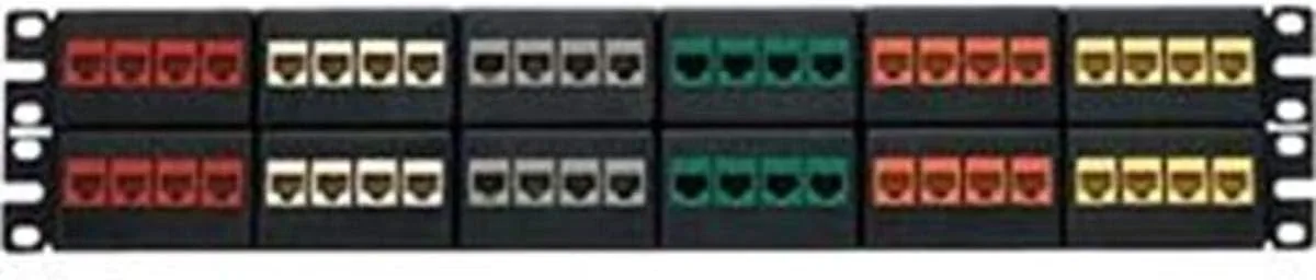 Panduit NKFP48Y Category-6 48-Port Flat Modular Patch Panel, Black