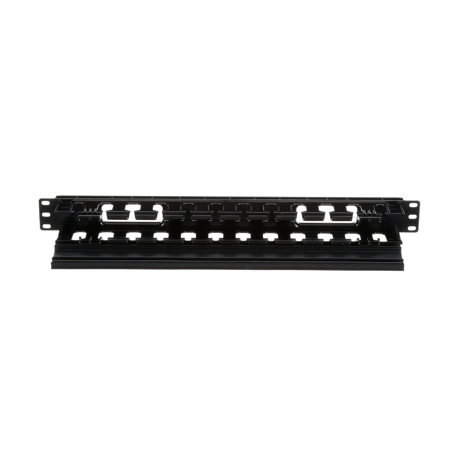 PANDUIT PatchLink Horizontal Cable Manager - Cable Manager - Black - 1U Rack Height - 19in Panel Width