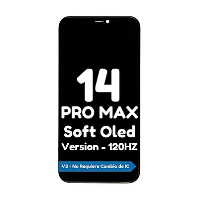 Pantalla para iPhone 14 Pro Max Soft Oled - 120HZ - Cambio de IC No Requerido Pantalla para iPhone 14 Pro Max Soft Oled - 120HZ - Cambio de IC No Requerido