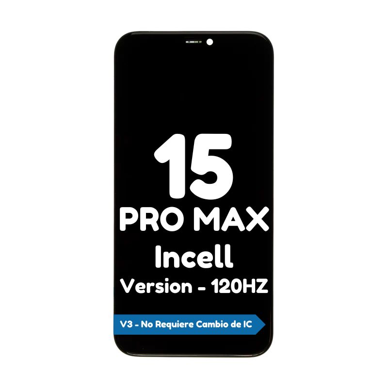 Pantalla para iPhone 15 Pro Max Incell - 120HZ - Cambio de IC No Requerido Pantalla para iPhone 15 Pro Max Incell - 120HZ - Cambio de IC No Requerido