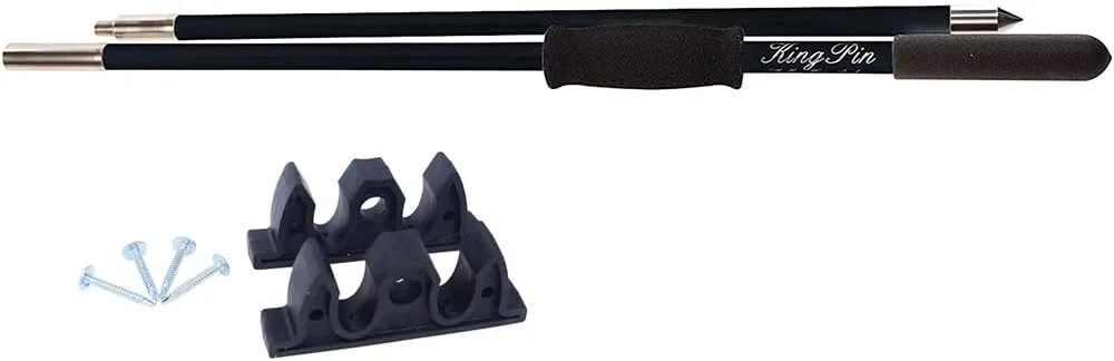 PANTHER MARINE 3005.528 KPP100B King Pin Anchor Pole - 2 Piece, 10' - Black