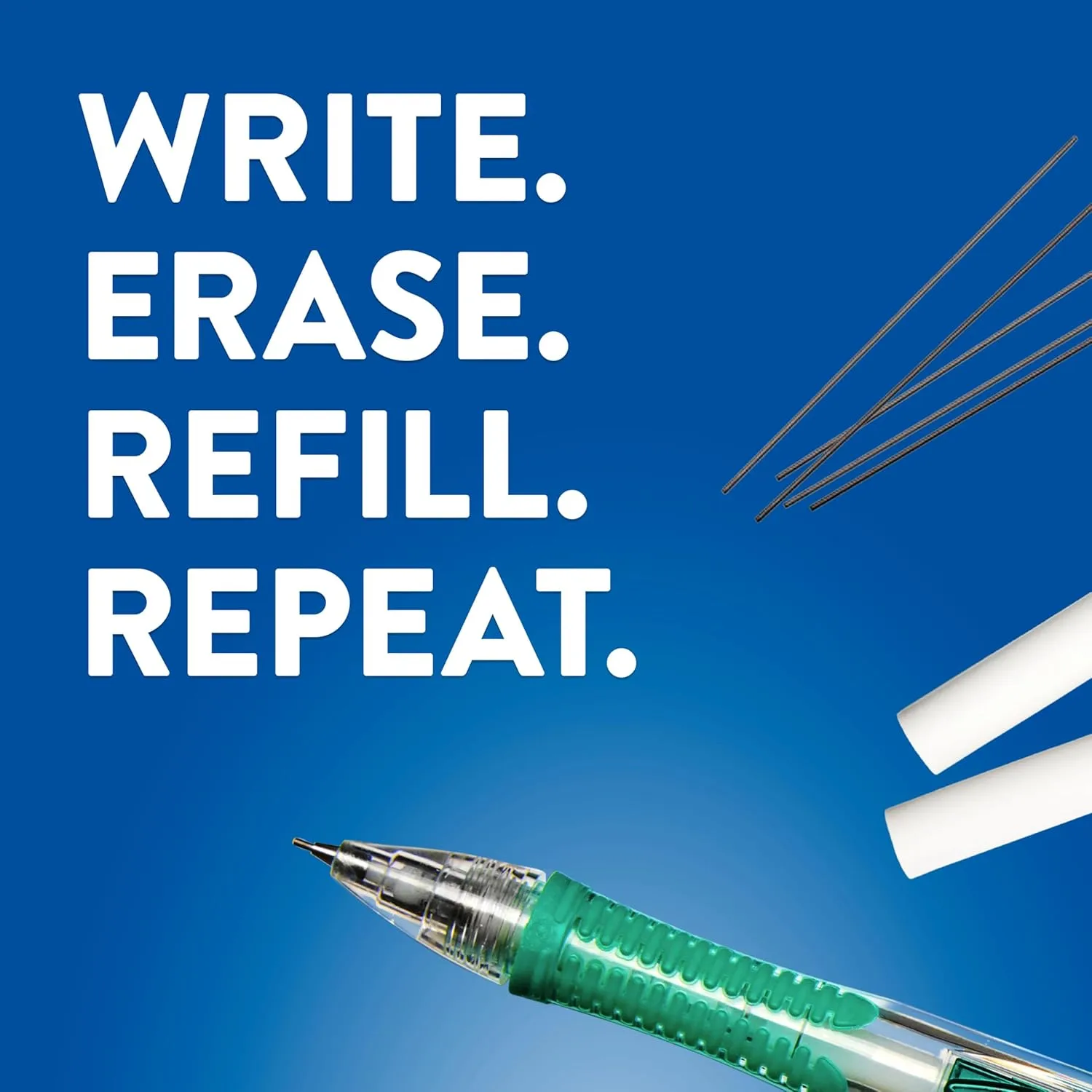 Paper Mate Clearpoint Mechanical Pencils, 0.7mm, Blue Barrel, Pack of 12