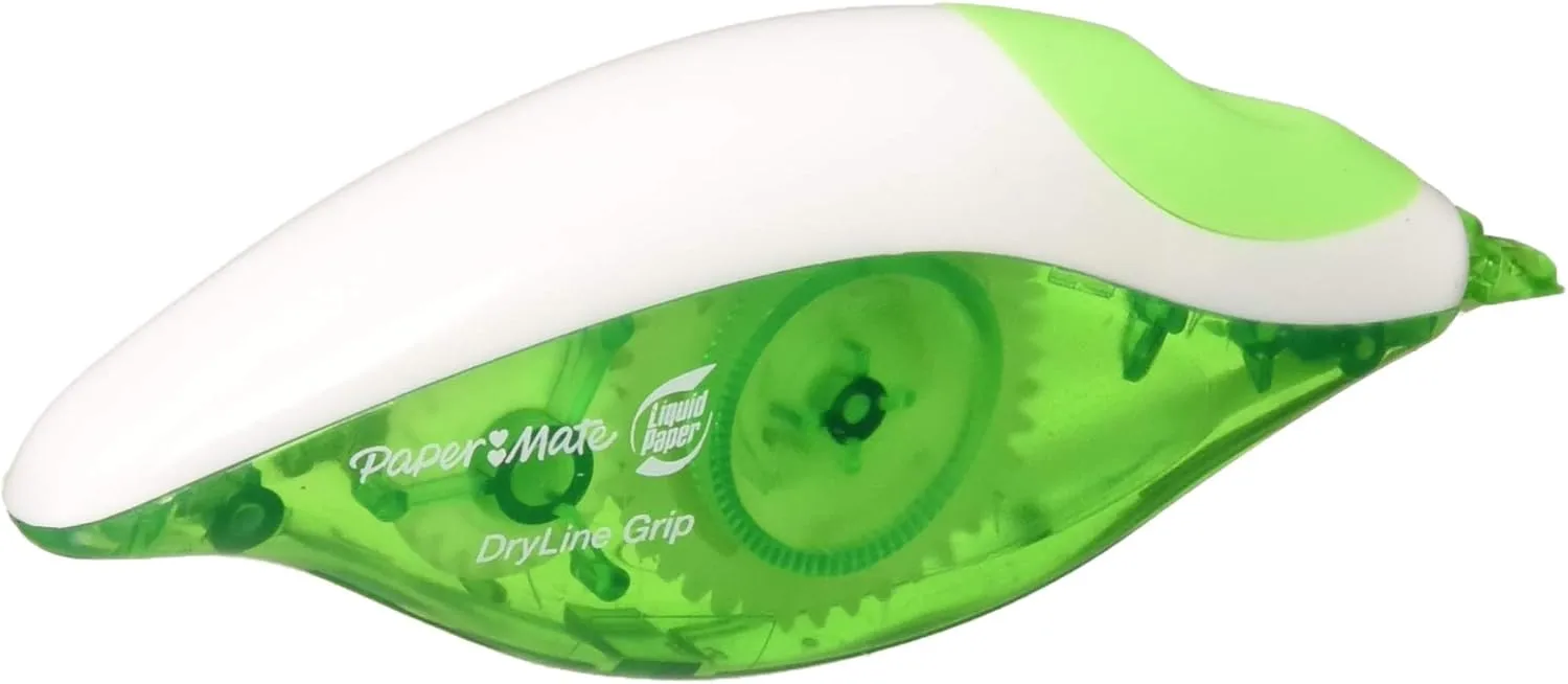 Paper Mate Liquid Paper DryLine Grip Correction Tape, 1/5 in x 334-4/5 in, White