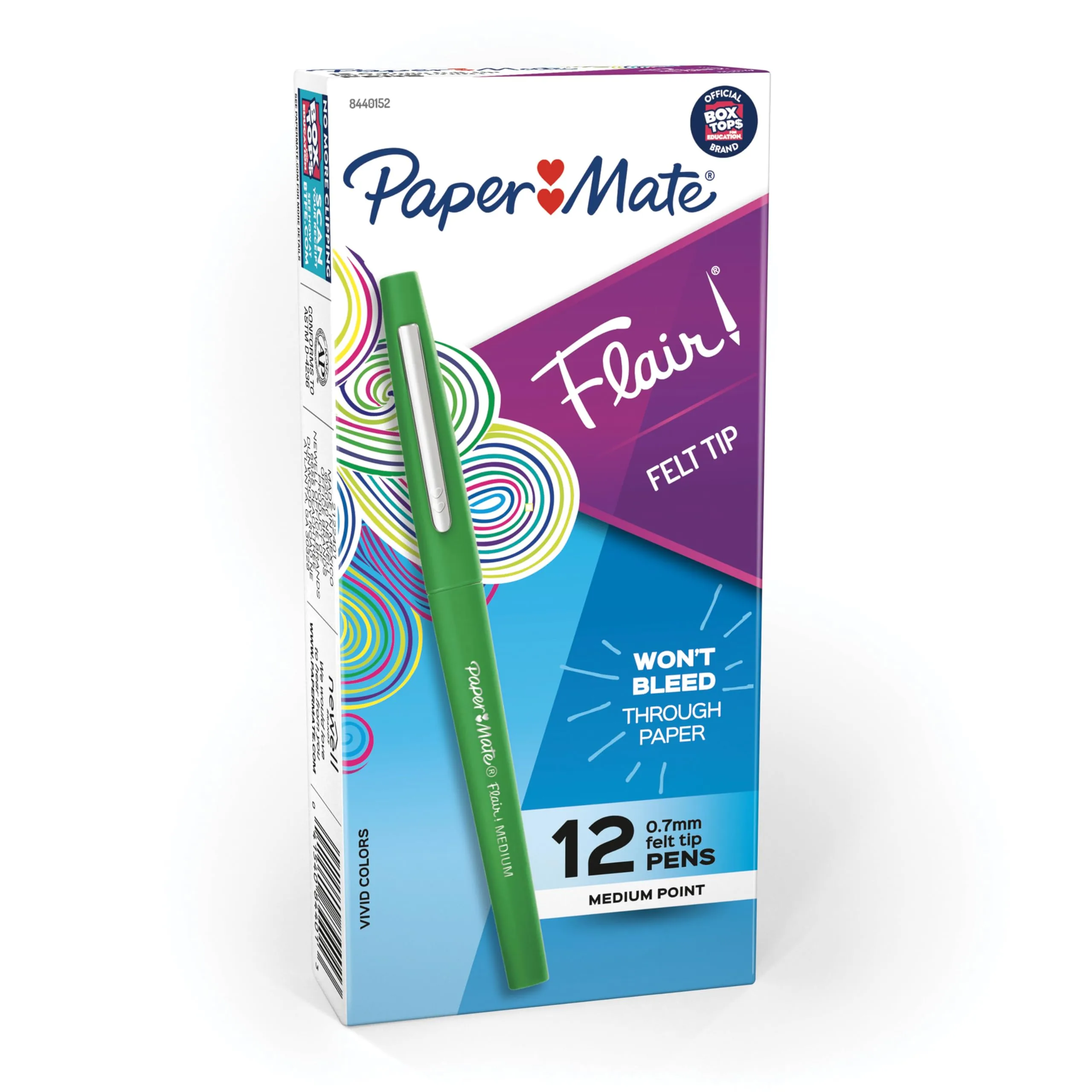PAPER MATE Flair Felt Tip (Porous-Point) Pens, Medium 0.7mm, Pack of 12