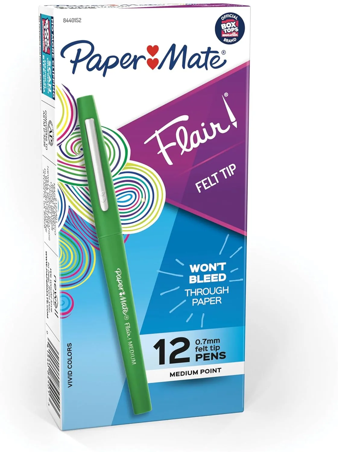 PAPER MATE Flair Felt Tip (Porous-Point) Pens, Medium 0.7mm, Pack of 12
