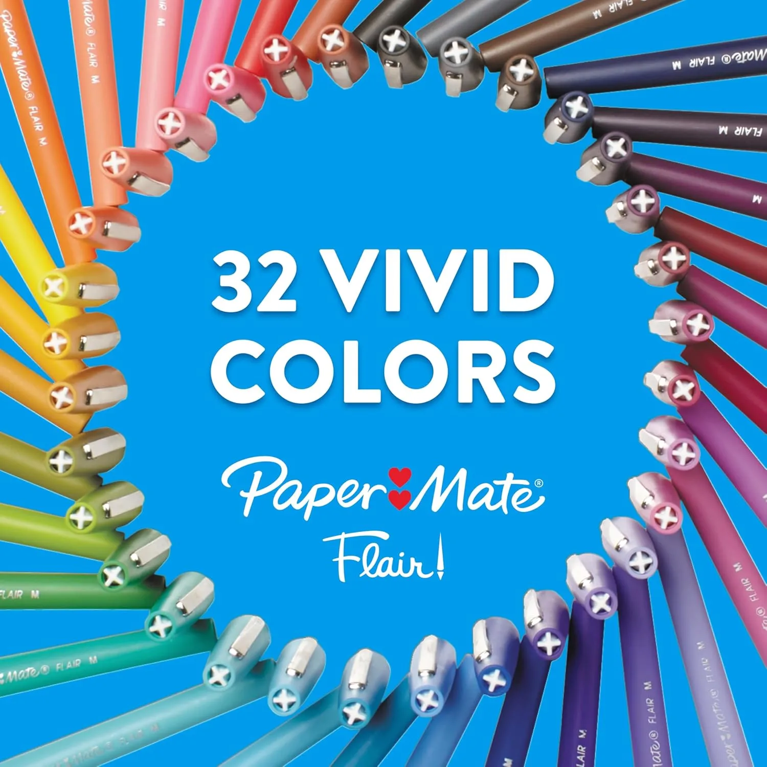 Paper Mate Flair Felt Tip Pens, Medium Point 0.7mm, Red, 12 Count