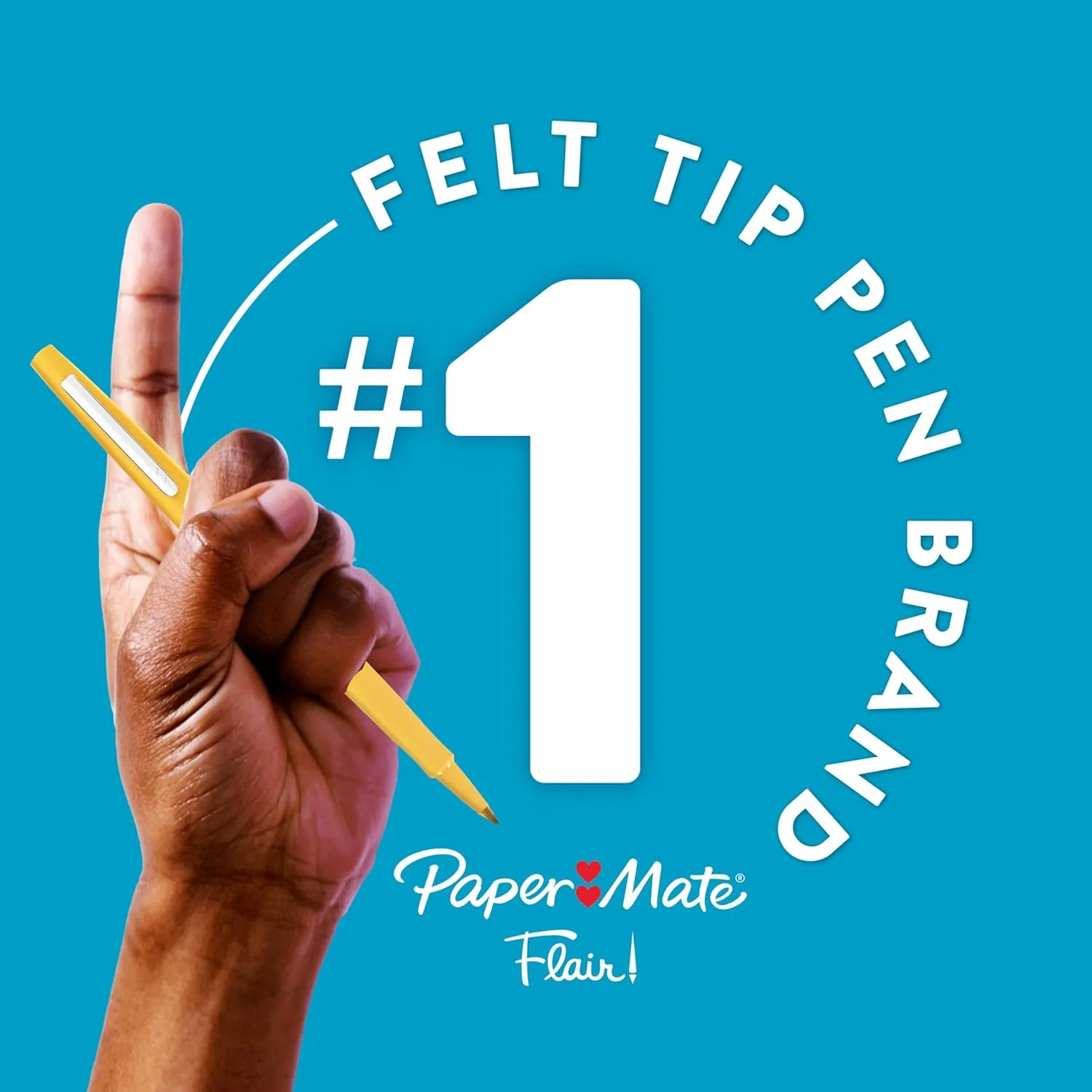Paper Mate Flair Felt Tip Pens, Medium Point 0.7mm, Red, 12 Count