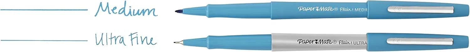 Paper Mate Flair Porous-Point Pens, Medium Point, 0.7 mm, Assorted Ink Colors, Pack Of 4 Pens
