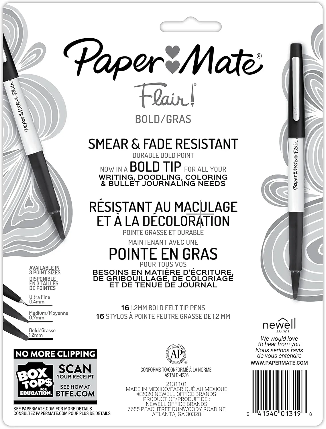 PAPER MATE Flair Felt Tip Pens Assorted Colors 16 Count