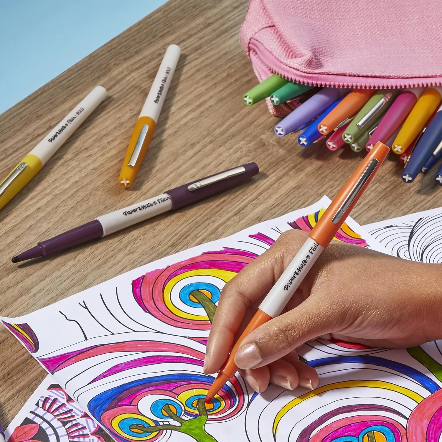 PAPER MATE Flair Felt Tip Pens Assorted Colors 16 Count