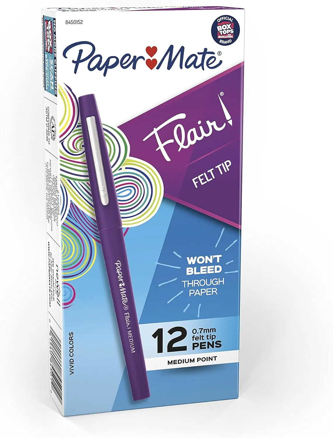 PAPER MATE Flair Felt Tip (Porous-Point) Pens, Medium 0.7mm, Pack of 12