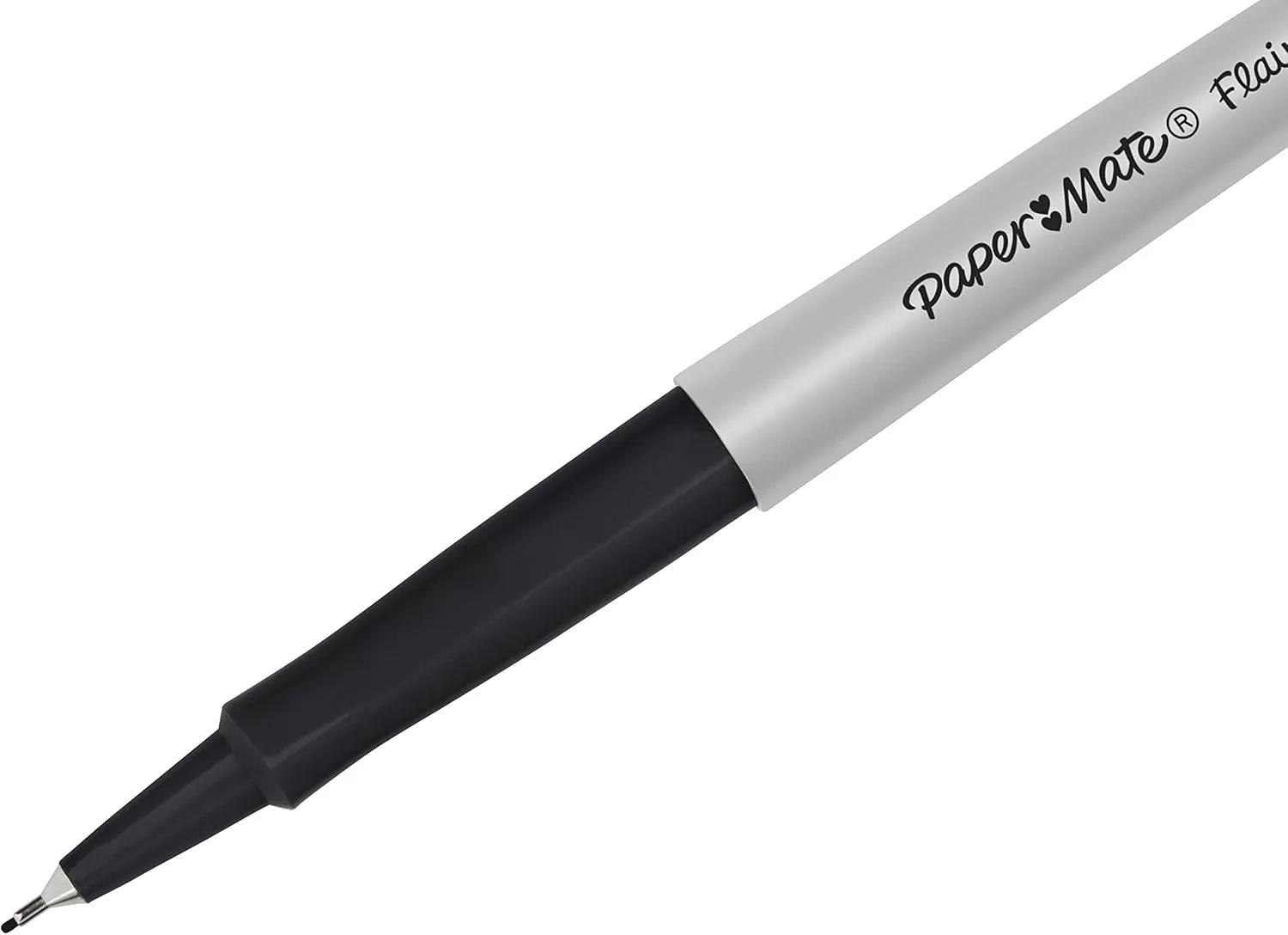 Paper Mate Flair Felt Tip Pens, Ultra-Fine 0.4mm, Black, 12 Count