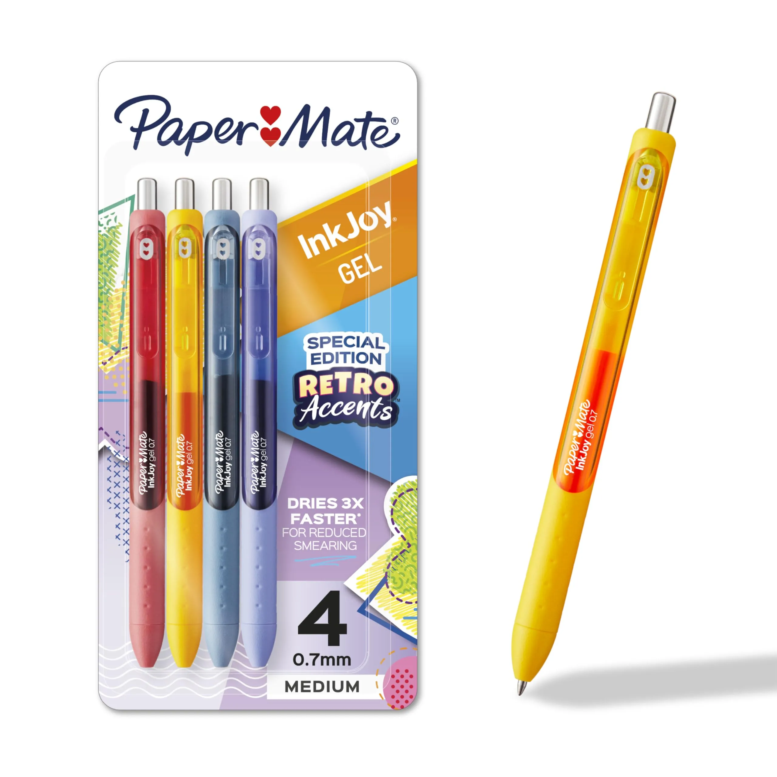 PAPER MATE InkJoy Gel Pens, 0.7mm Medium, Retractable, Assorted Colors