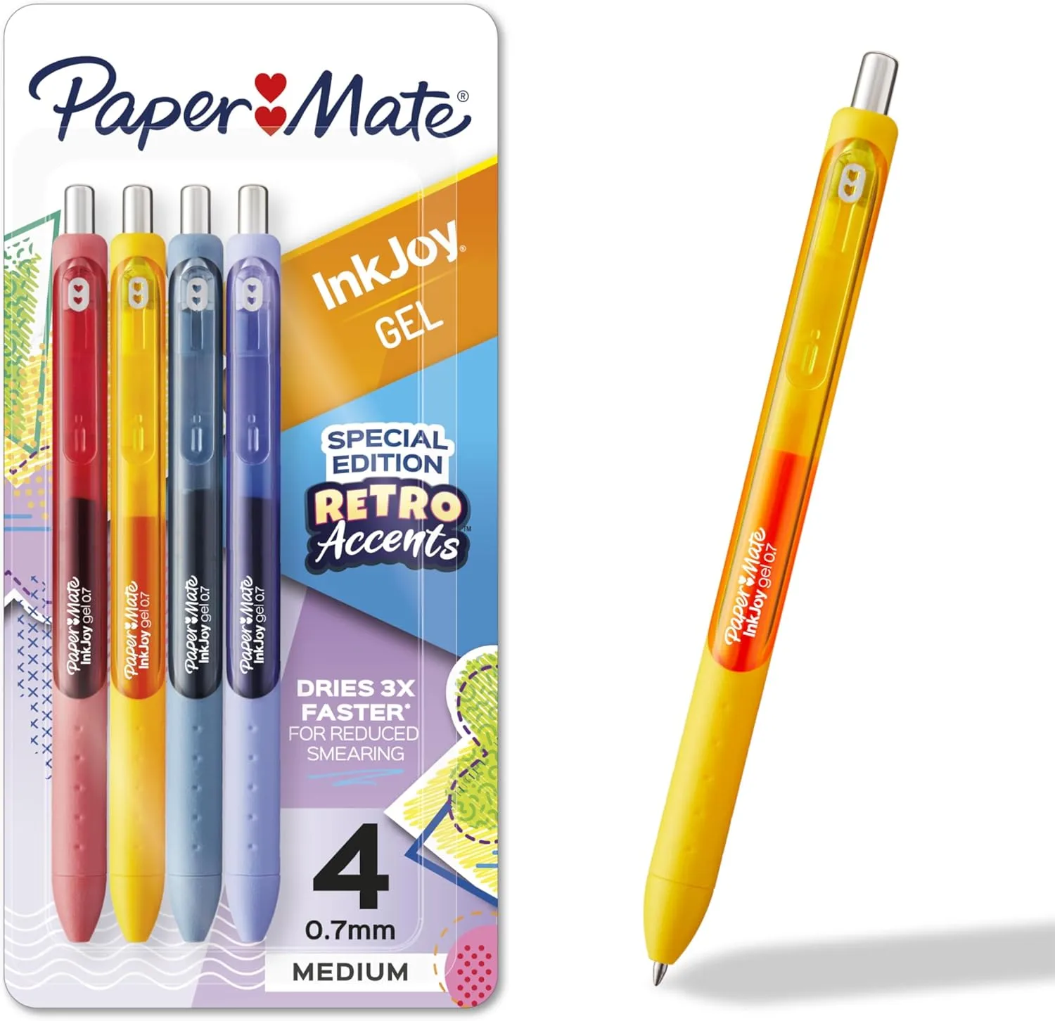 PAPER MATE InkJoy Gel Pens, 0.7mm Medium, Retractable, Assorted Colors
