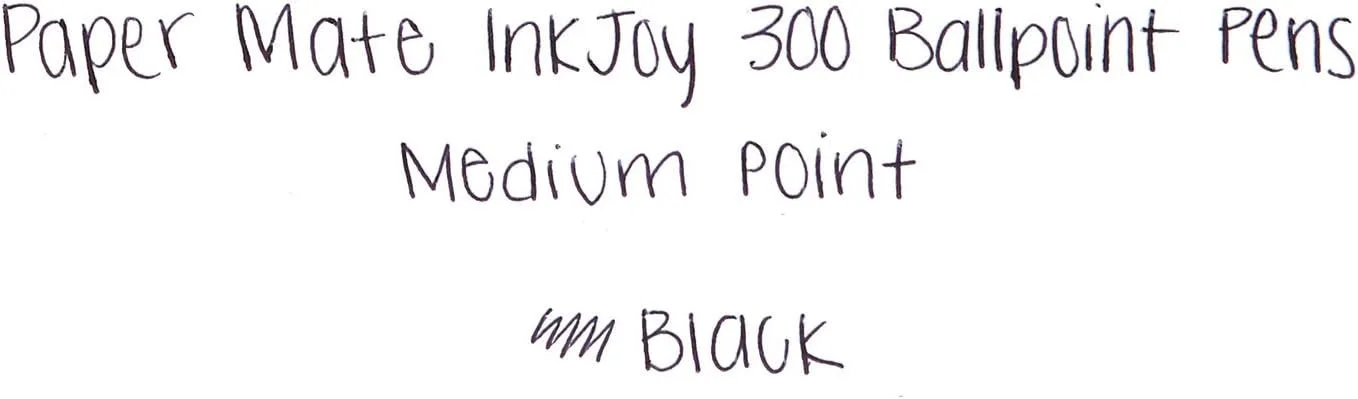 Paper Mate InkJoy 300 RT Retractable Pens, Medium Point, 1.0 mm, Translucent Black Barrels, Black Ink, Pack Of 12