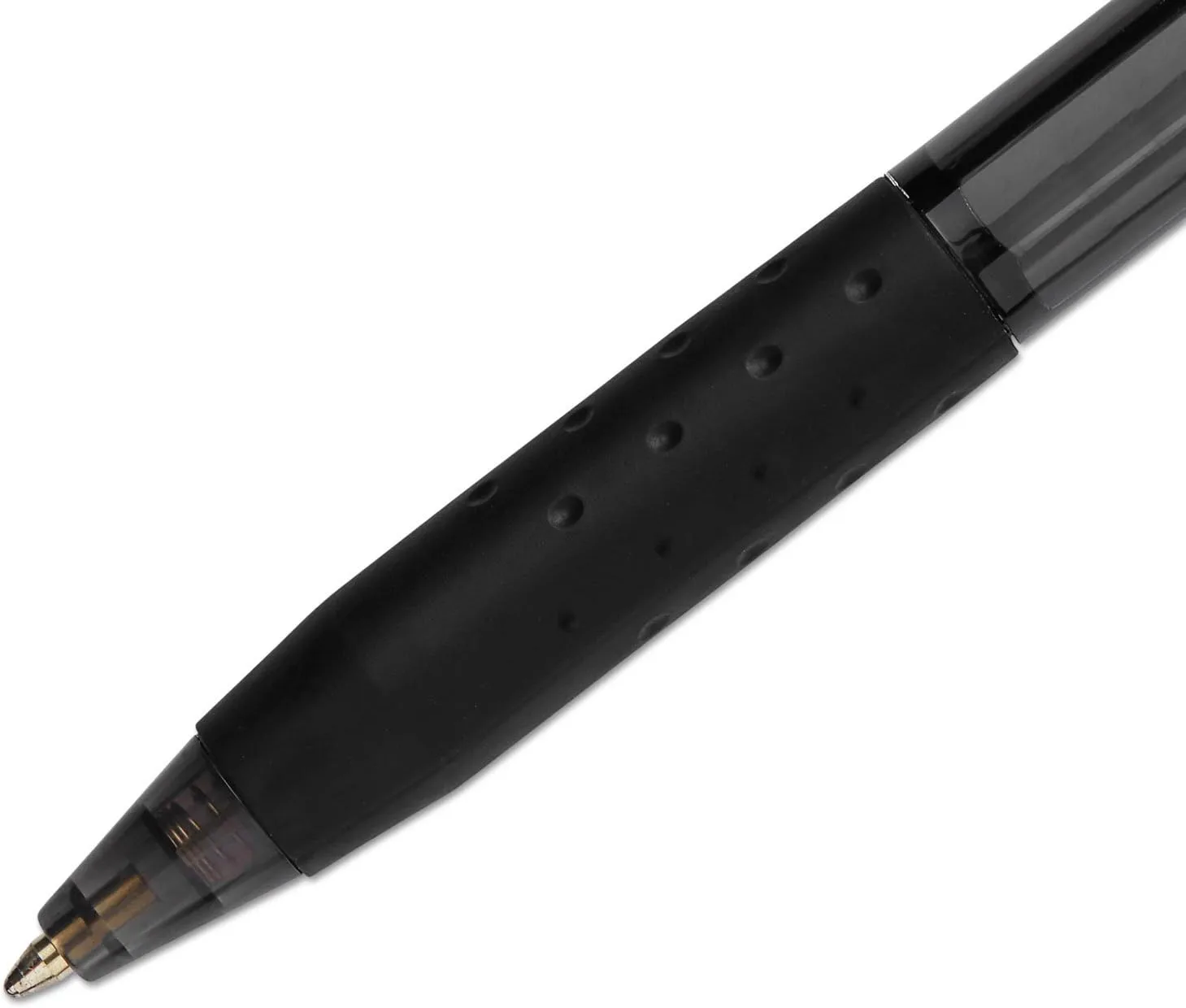 Paper Mate InkJoy 300 RT Retractable Pens, Medium Point, 1.0 mm, Translucent Black Barrels, Black Ink, Pack Of 12