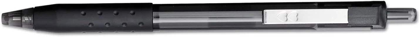 Paper Mate InkJoy 300 RT Retractable Pens, Medium Point, 1.0 mm, Translucent Black Barrels, Black Ink, Pack Of 12