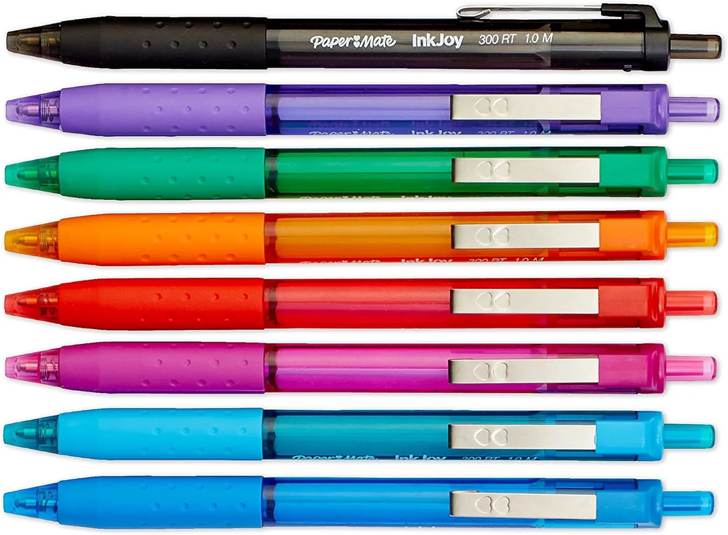 Paper Mate InkJoy 300 RT Retractable Pens, Medium Point, 1.0 mm, Assorted Colors, 8-Count