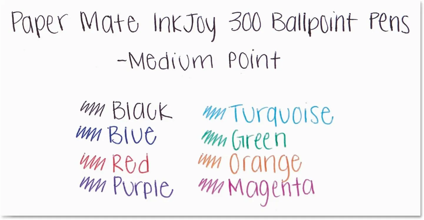 Paper Mate® InkJoy™ 300 RT Retractable Pens, Medium Point, 1.0 mm, Translucent Blue Barrels, Blue Ink, Pack Of 12