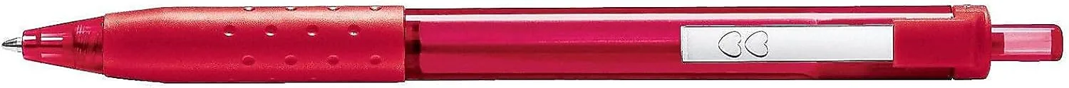 Paper Mate® InkJoy™ 300 RT Retractable Pens, Medium Point, 1.0 mm, Translucent Red Barrels, Red Ink, Pack Of 12