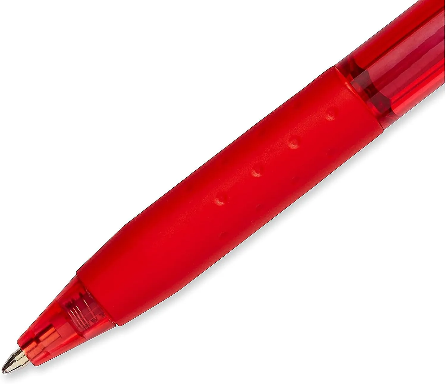 Paper Mate® InkJoy™ 300 RT Retractable Pens, Medium Point, 1.0 mm, Translucent Red Barrels, Red Ink, Pack Of 12