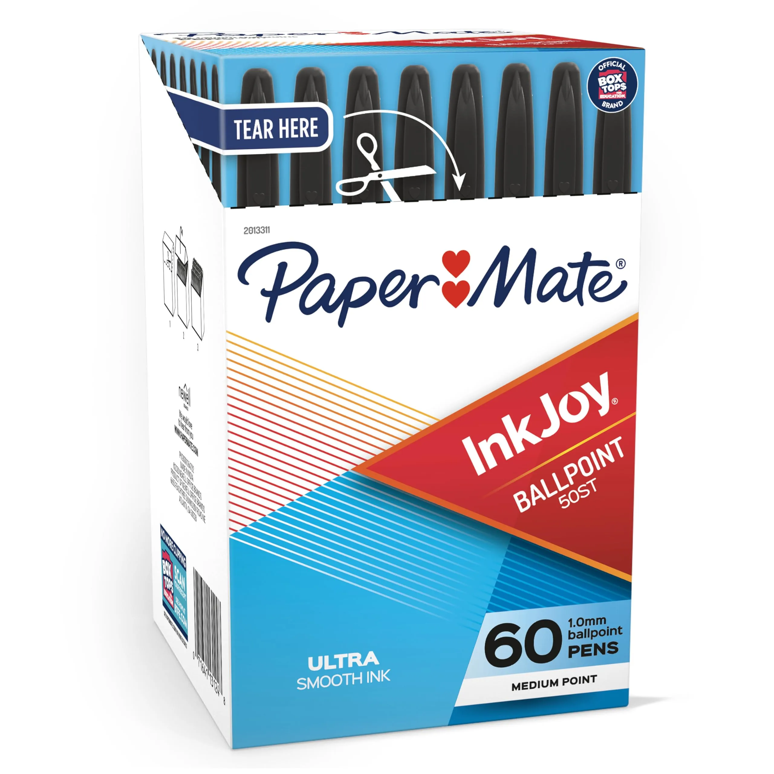 Paper Mate InkJoy 50ST Ballpoint Pens, Medium Point 1.0 mm, Black Ink, 60-Pack