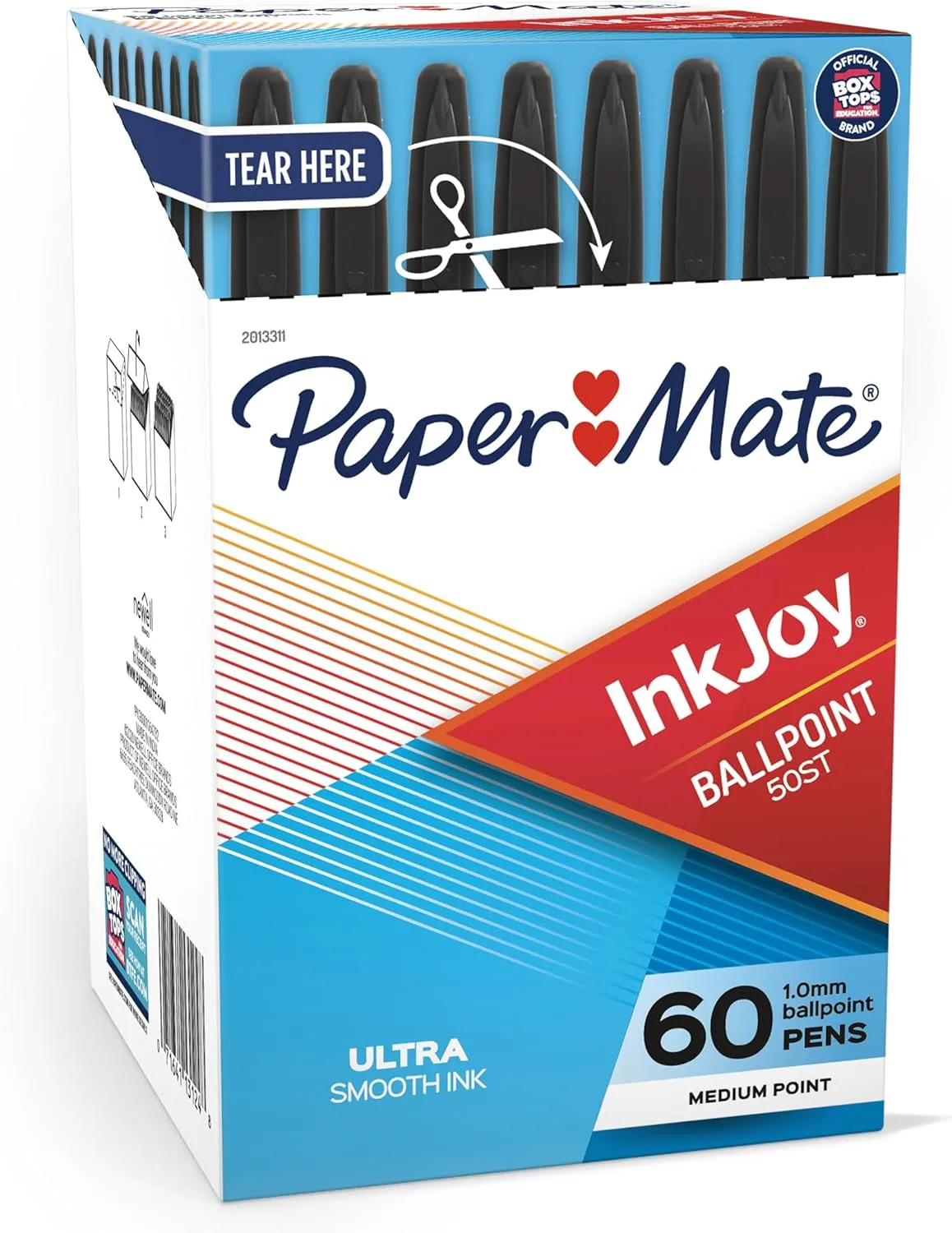 Paper Mate InkJoy 50ST Ballpoint Pens, Medium Point 1.0 mm, Black Ink, 60-Pack
