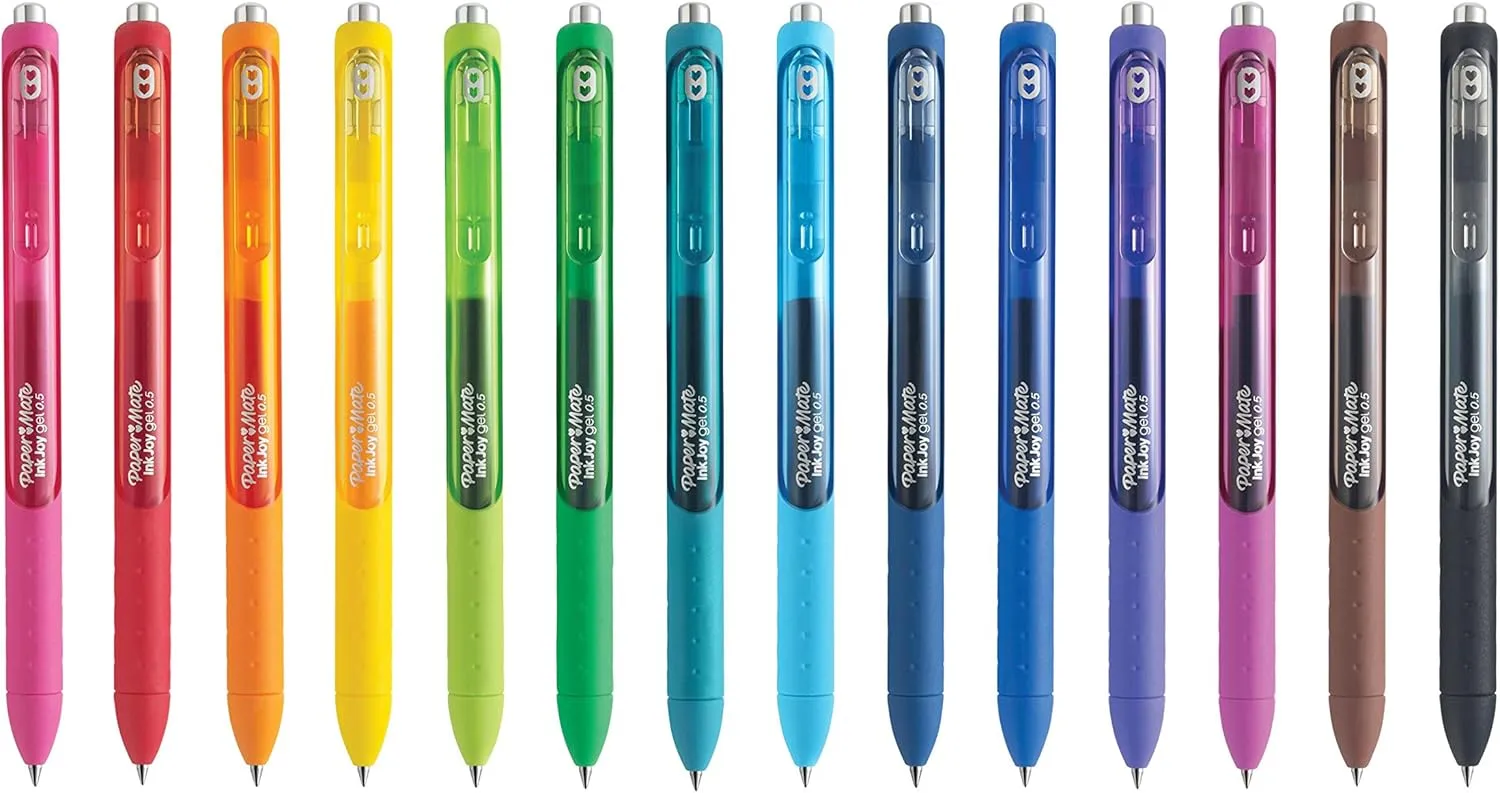 Paper Mate InkJoy Gel Pens, Fine Point 0.5 mm, Assorted Colors