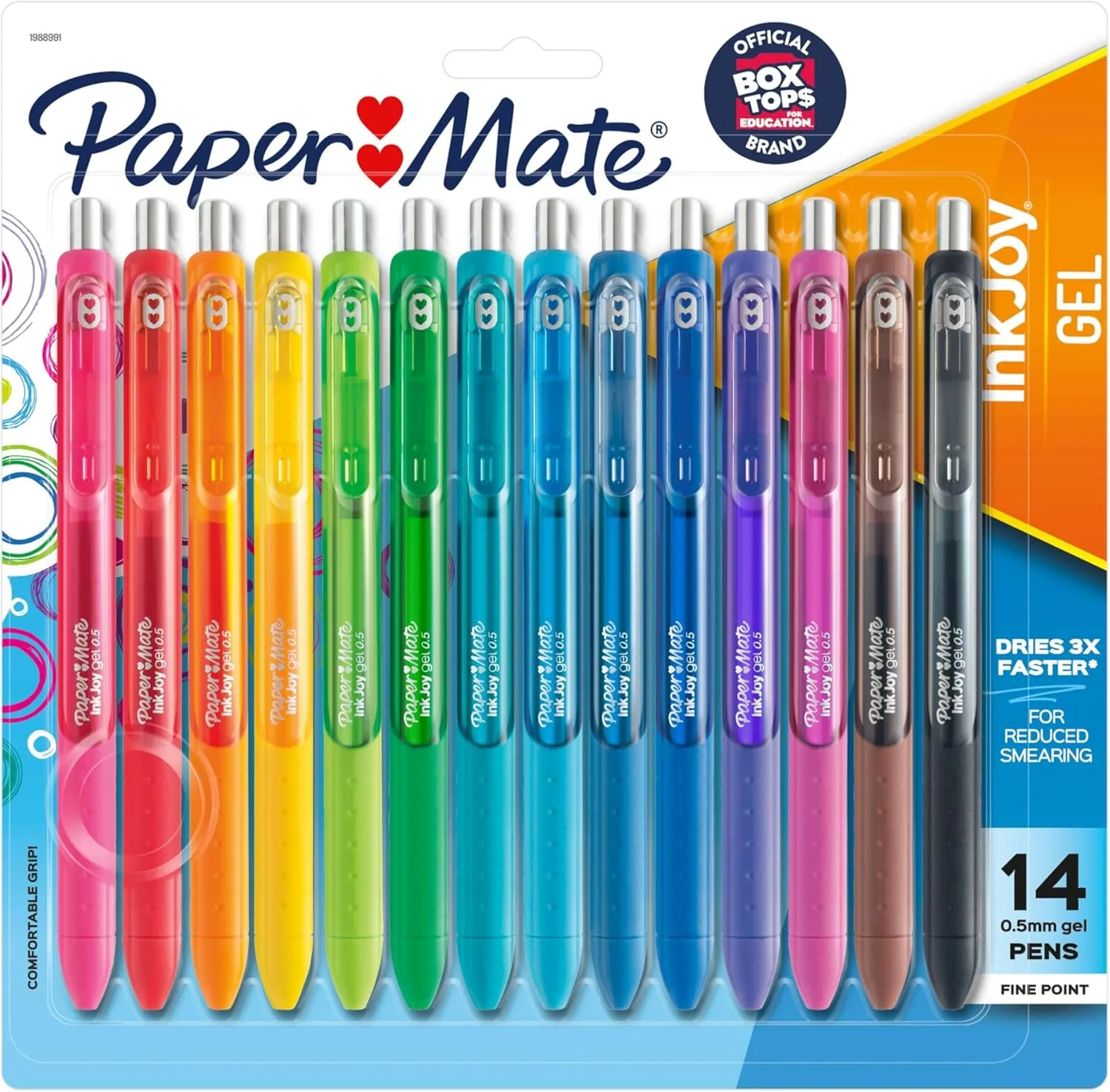 Paper Mate InkJoy Gel Pens, Fine Point 0.5 mm, Assorted Colors