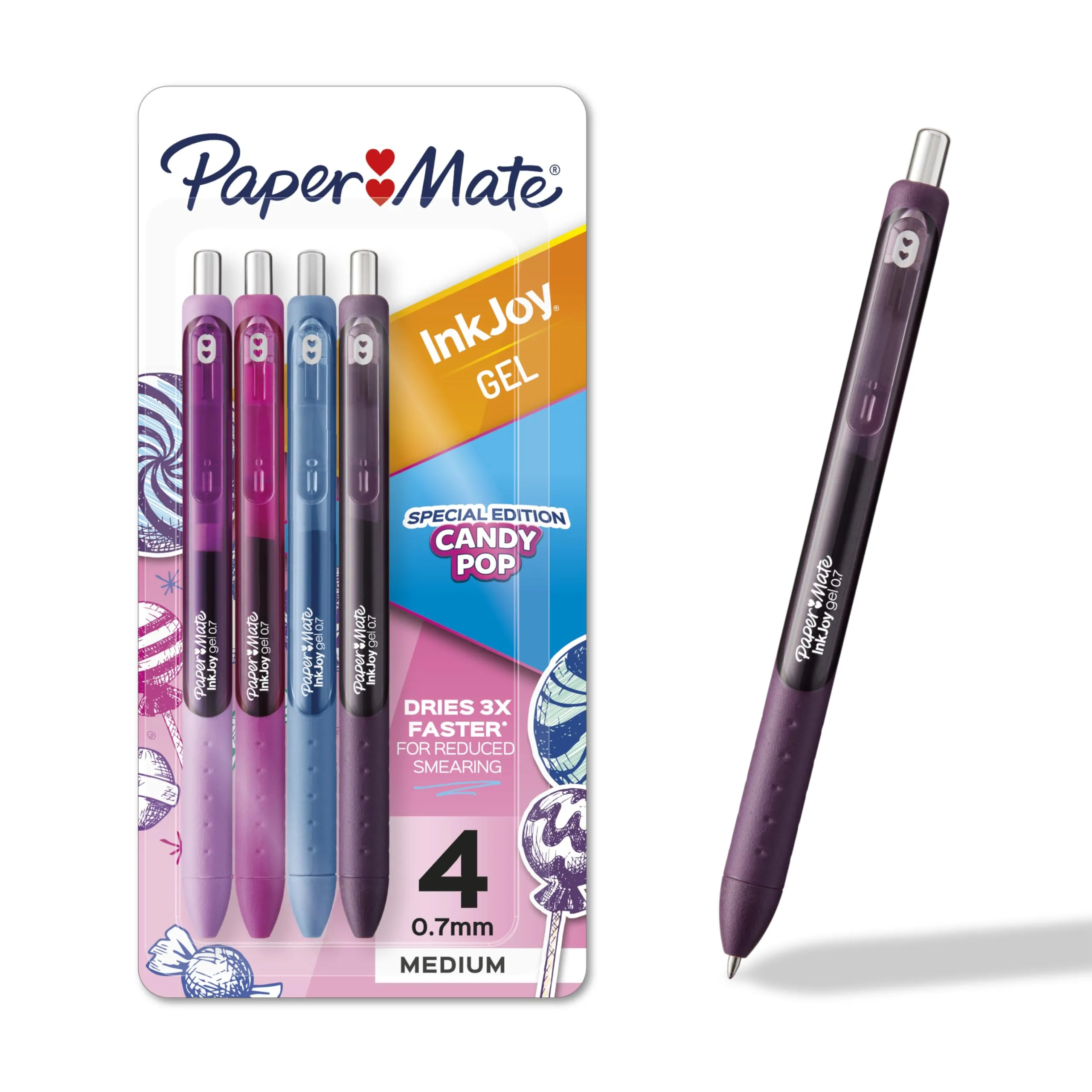PAPER MATE InkJoy Gel Pens, 0.7mm Medium, Retractable, Assorted Colors