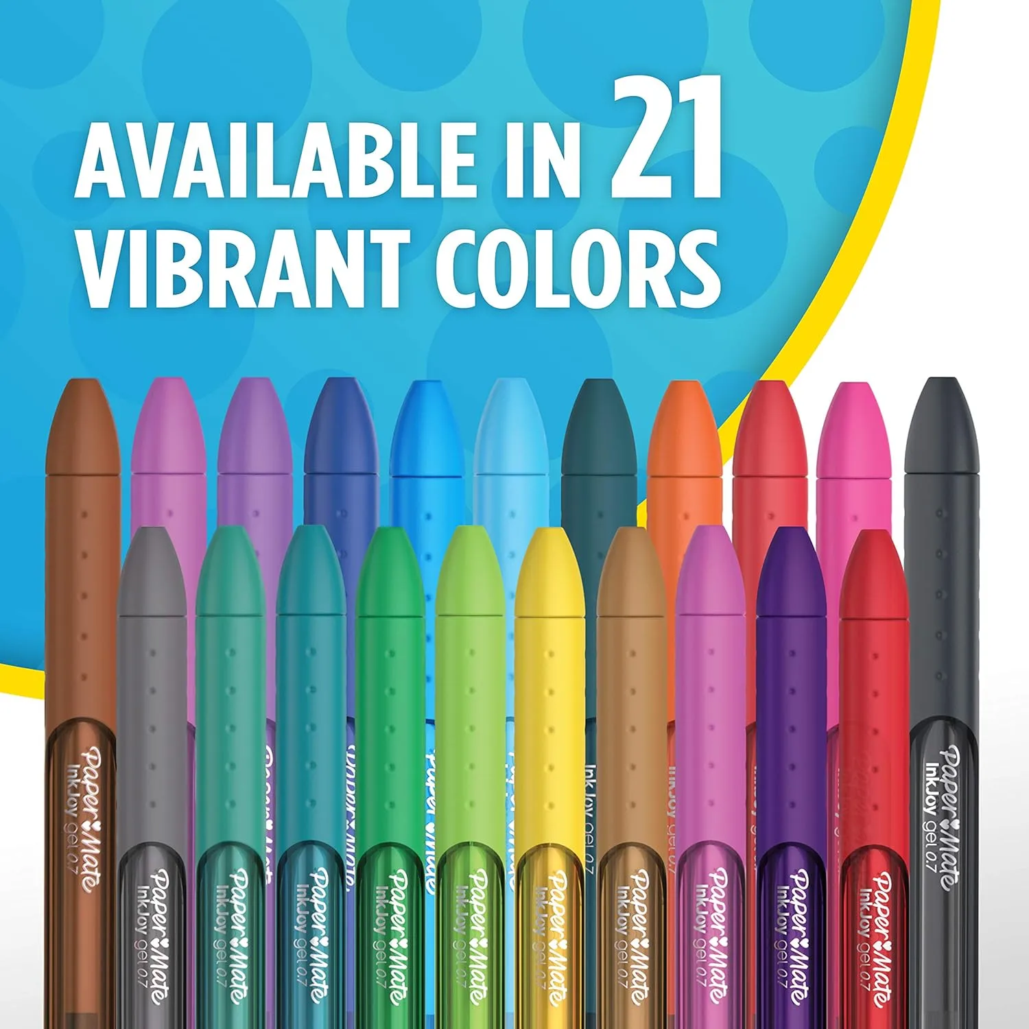 Paper Mate InkJoy Retractable Gel Pens, 0.7 mm Medium, Assorted Colors, Pack of 6