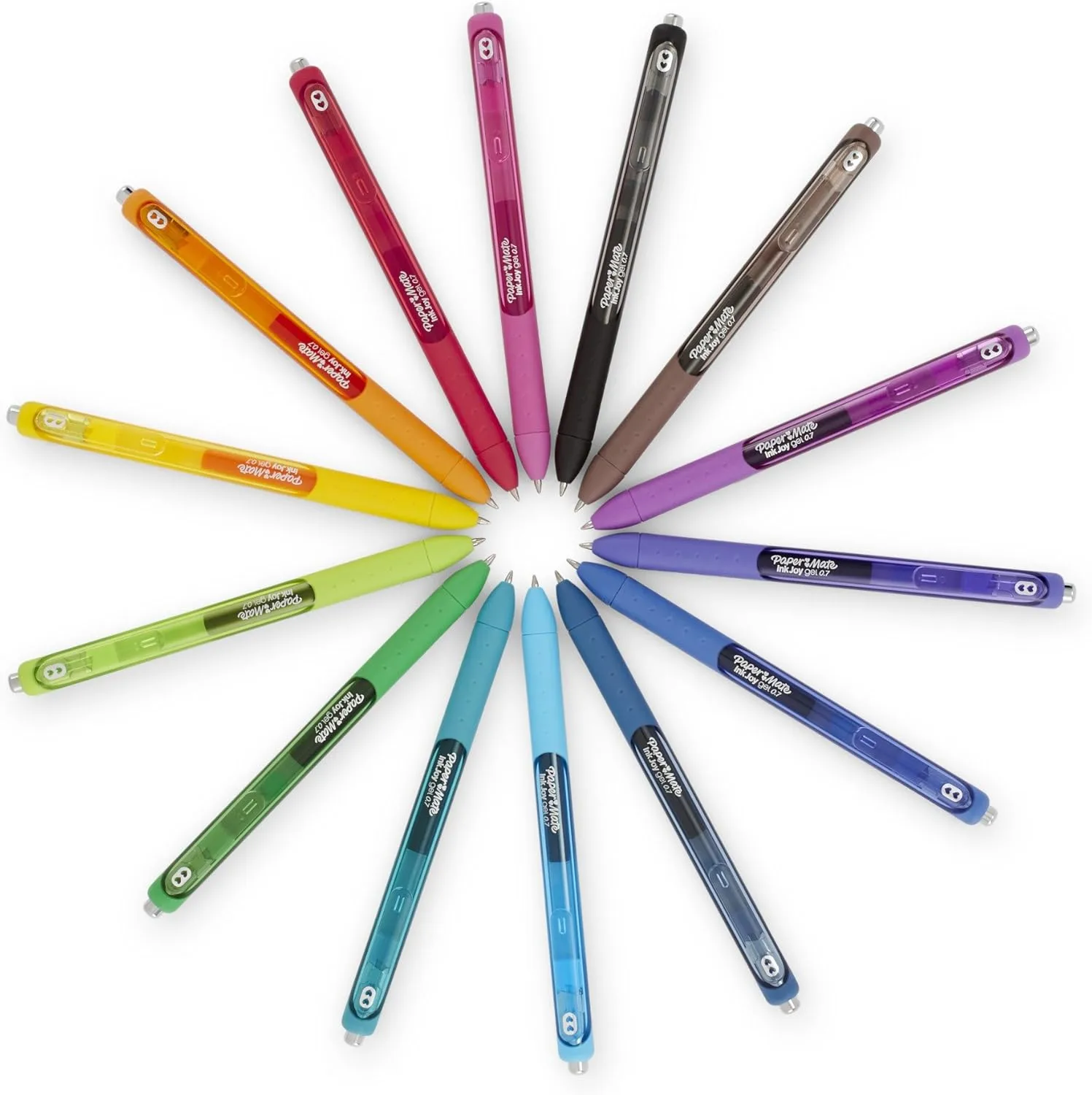 Paper Mate InkJoy Gel Pens, Medium Point, 0.7 mm, Blue Ink, Pack of 12