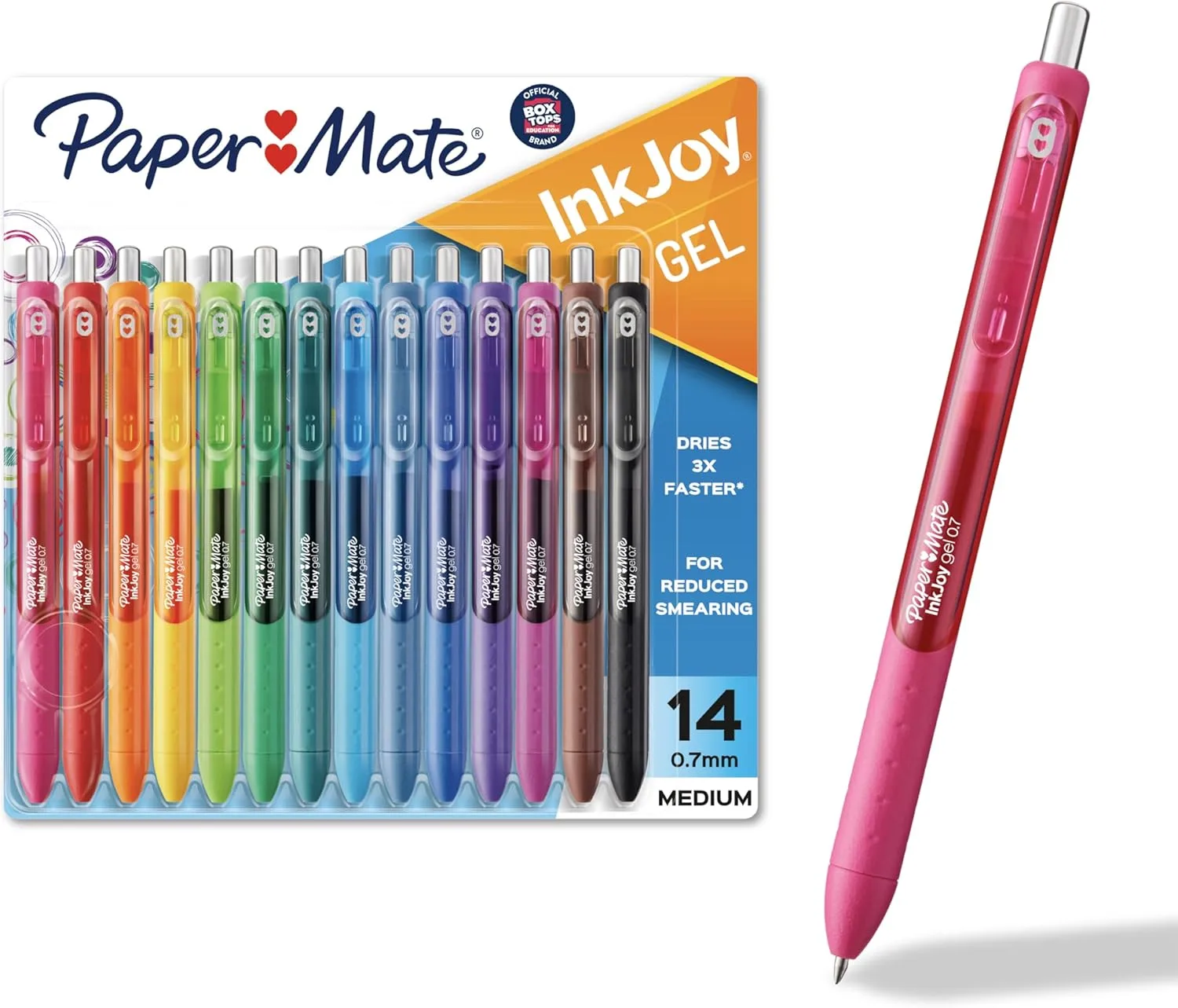 Paper Mate InkJoy Gel Pens, Medium Point 0.7 mm, Assorted Colors