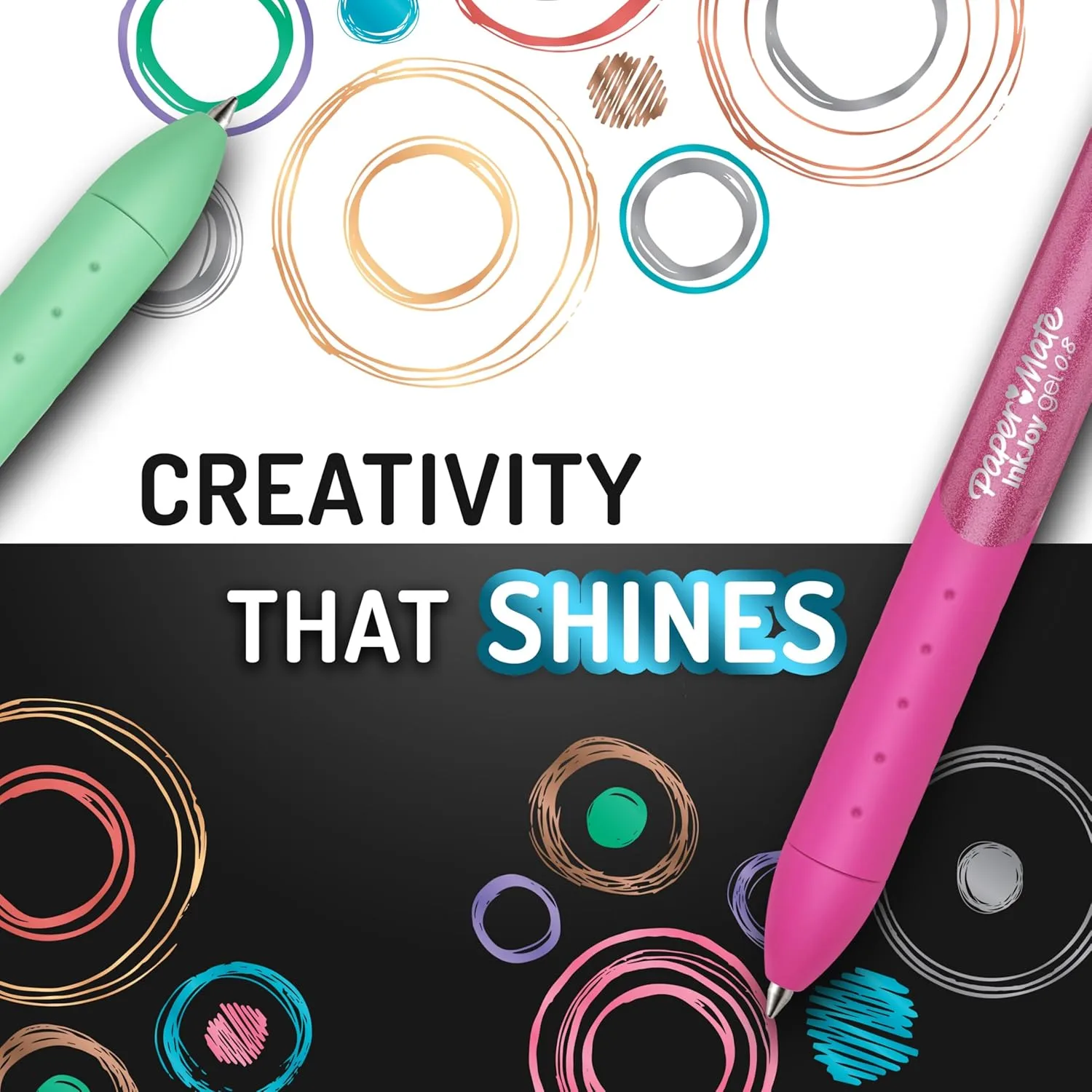 Paper Mate InkJoy Gel Metallic Retractable Pens, Medium Point (0.8 mm)