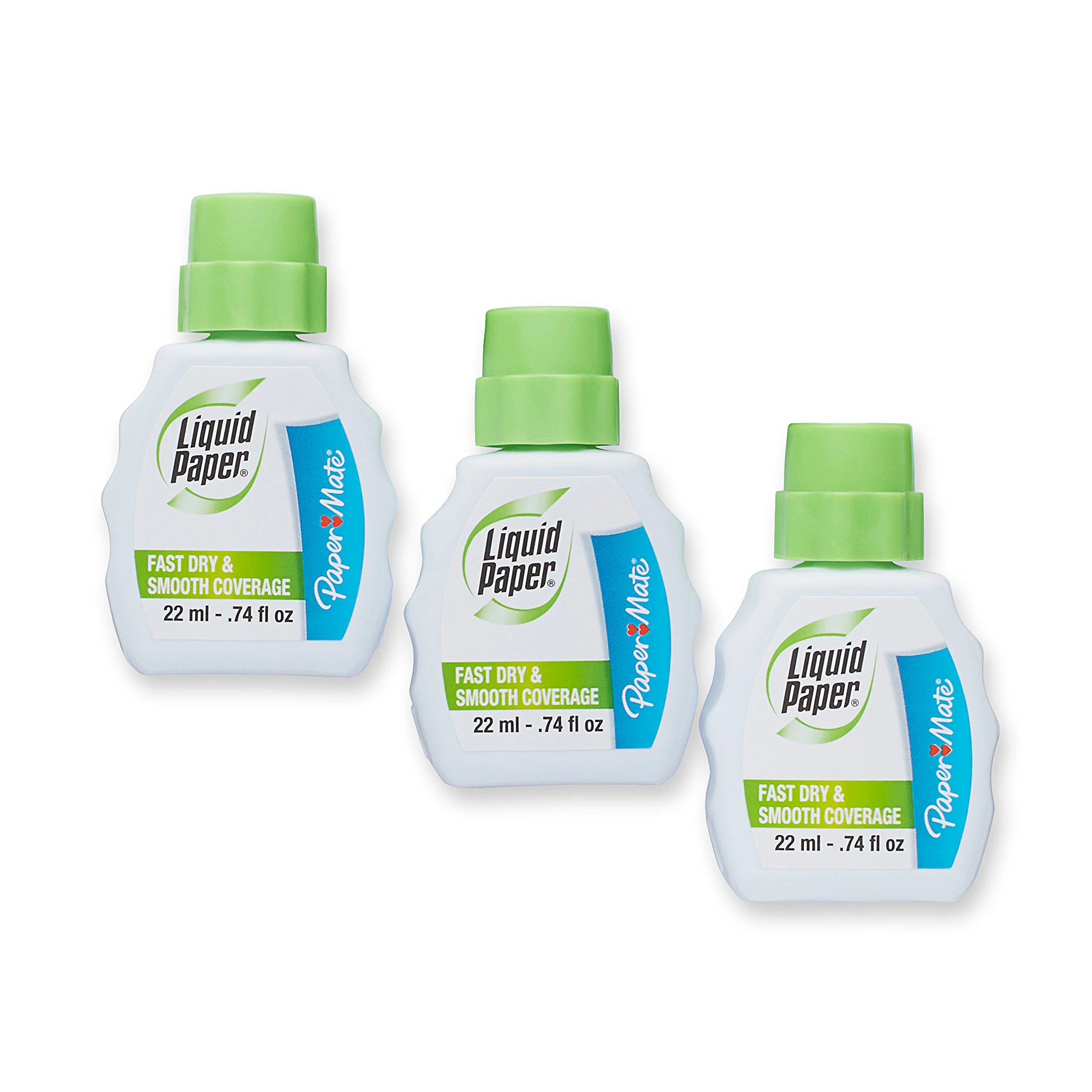 Paper Mate Liquid Paper Fast Dry Correction Fluid 22 ml Pack of 3