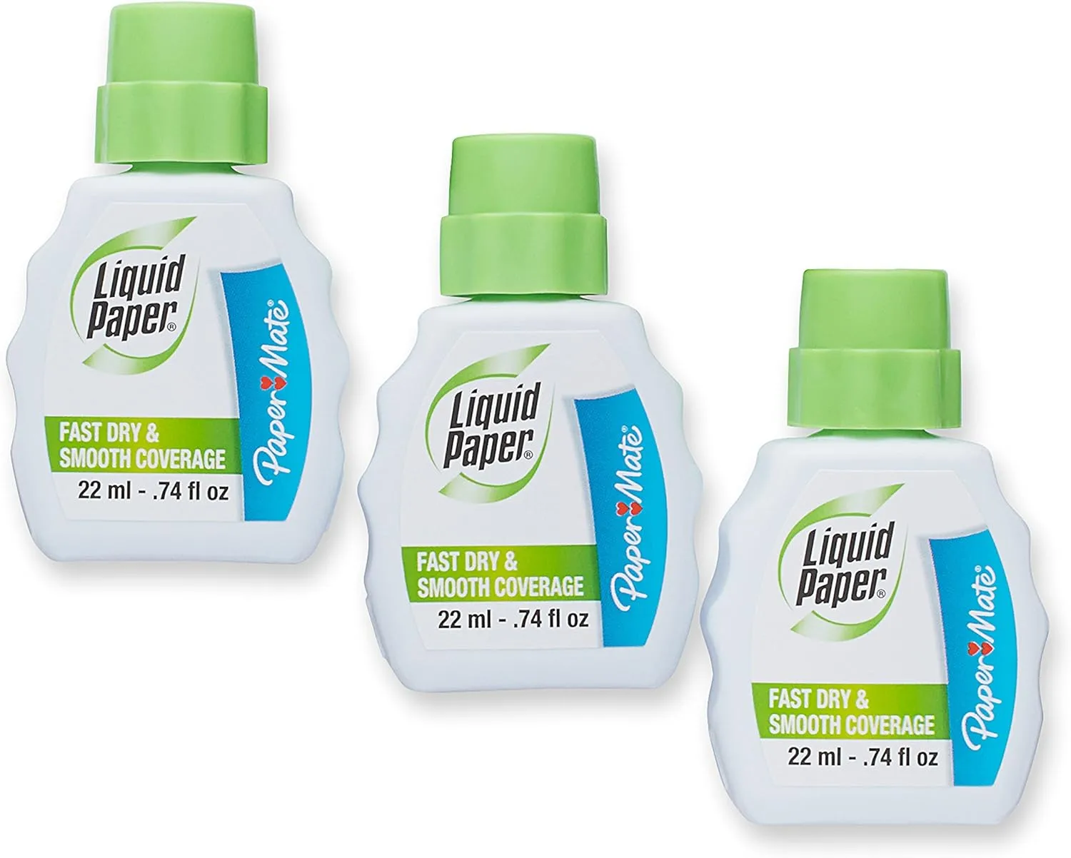 Paper Mate Liquid Paper Fast Dry Correction Fluid 22 ml Pack of 3