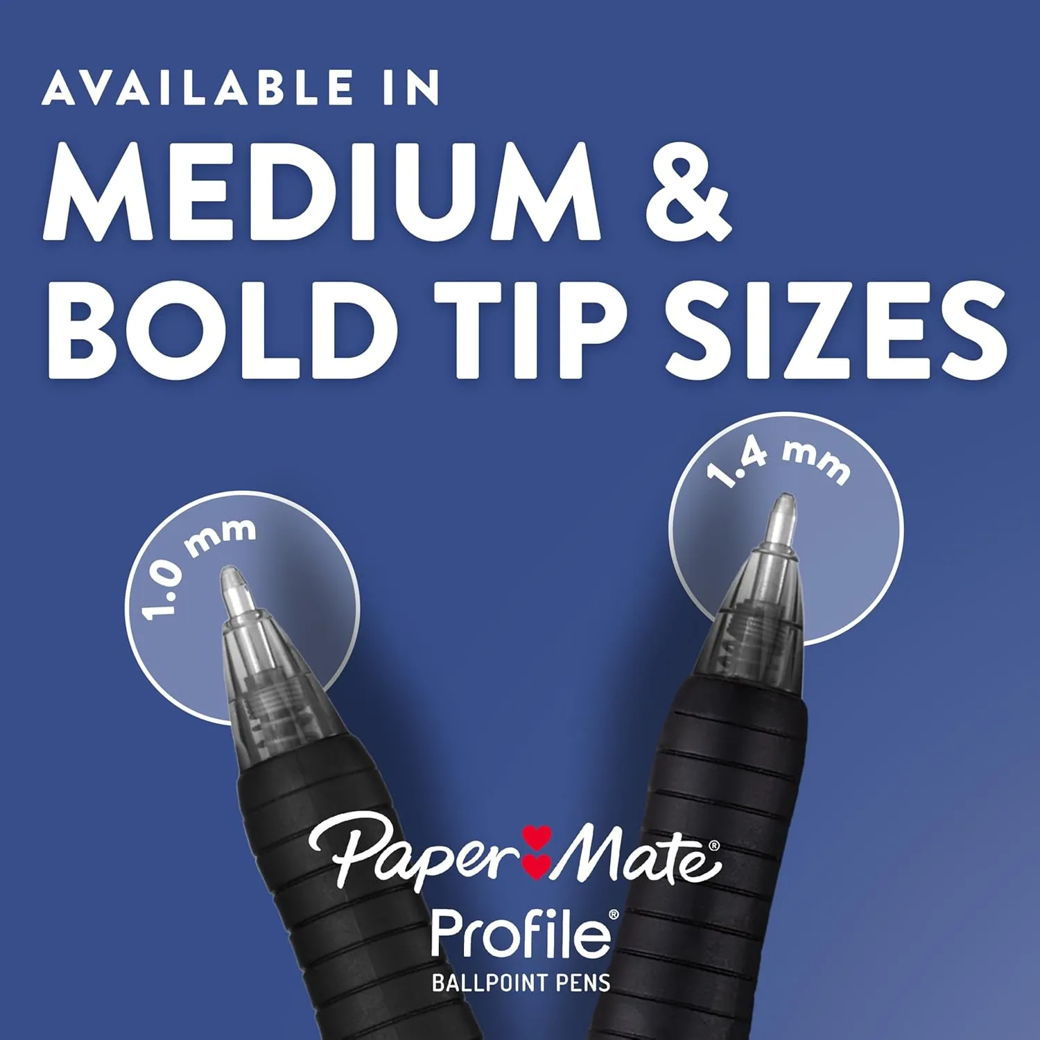 Paper Mate Profile Retractable Ballpoint Pens, Bold 1.4mm