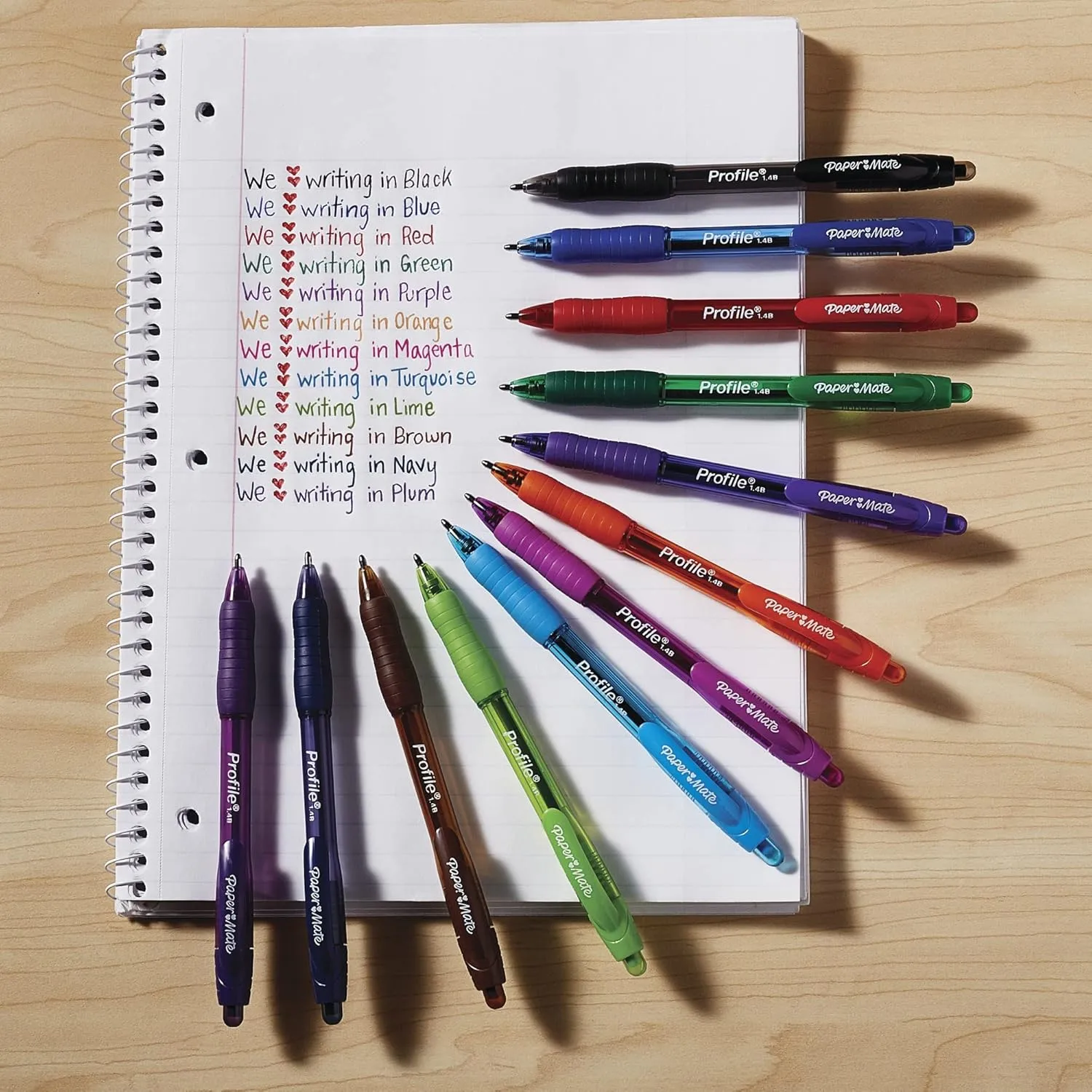 Paper Mate Profile Retractable Ballpoint Pens, Bold 1.4mm