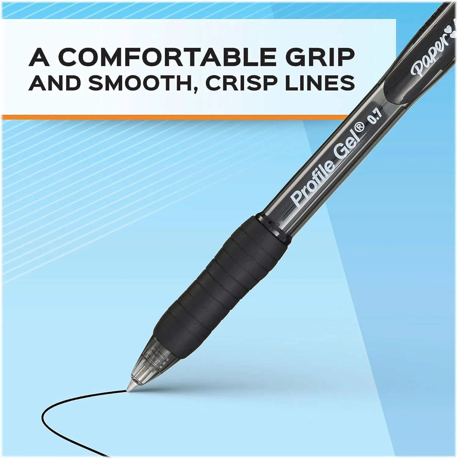 Paper Mate Profile Gel Pen, Retractable, 0.7mm, Assorted Ink, 4 Count