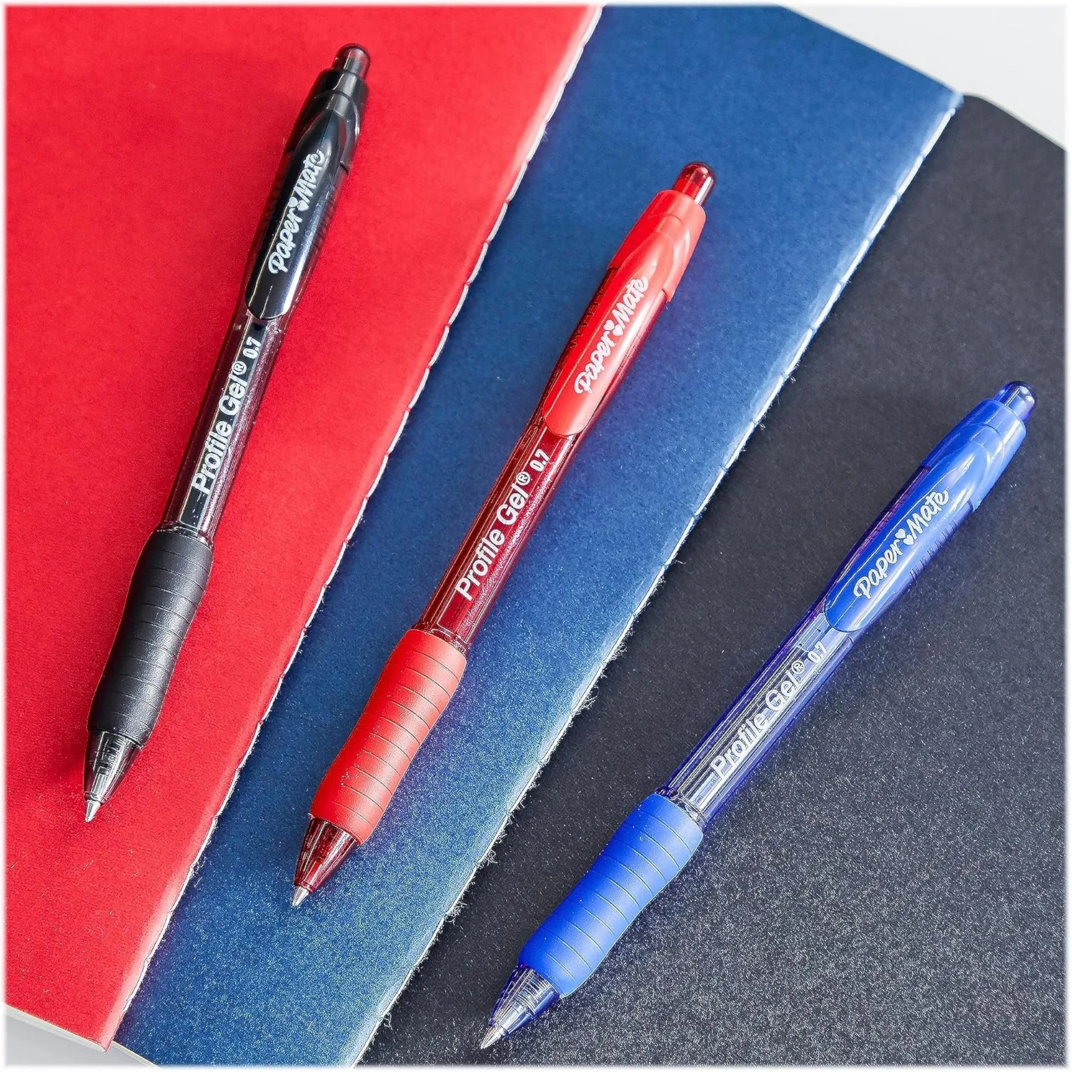 Paper Mate Profile Gel Pen, Retractable, 0.7mm, Assorted Ink, 4 Count