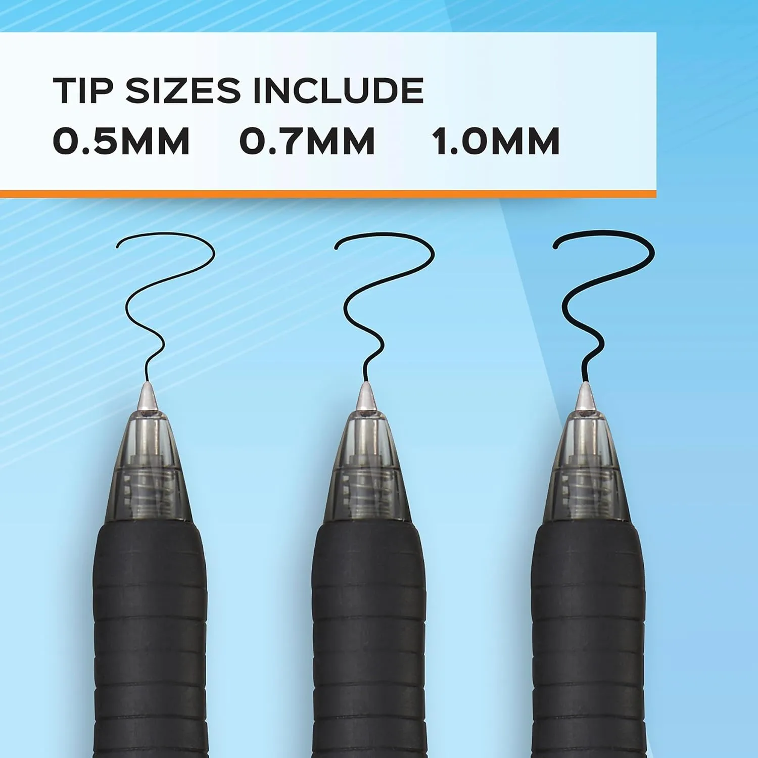 Paper Mate Gel Pen, Profile Retractable Pen, 1.0mm, Black, 12 Count